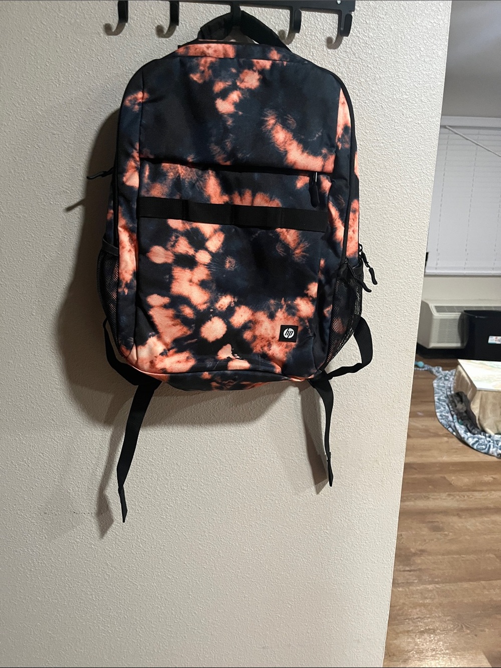 HP Tie-Dye Orange and Black Backpack
